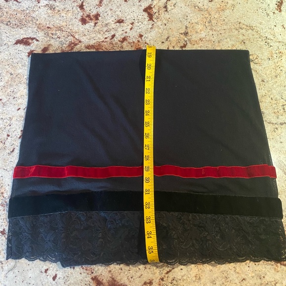 BEAUTIFUL A.B.S STUDIO BLACK LACE TRIM PULL-ON PENCIL MAXI SKIRT Sz S P - Picture 5 of 13